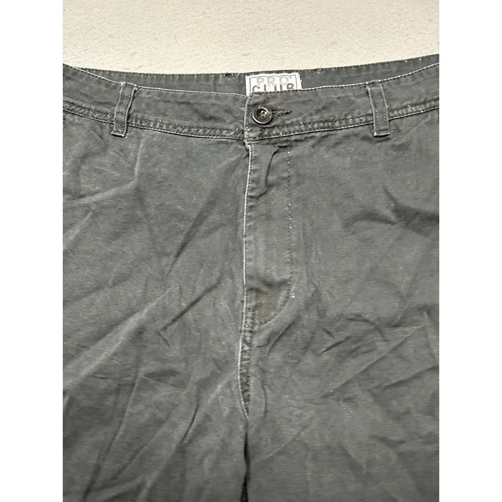 Pro Club Cargo Shorts 100% Cotton Black W38 Mens